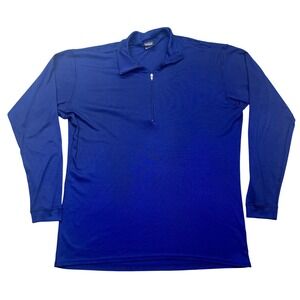 VTG Patagonia Capilene Cool Lightweight 1/4 Zip Long Sleeve Shirt Men L Blue USA